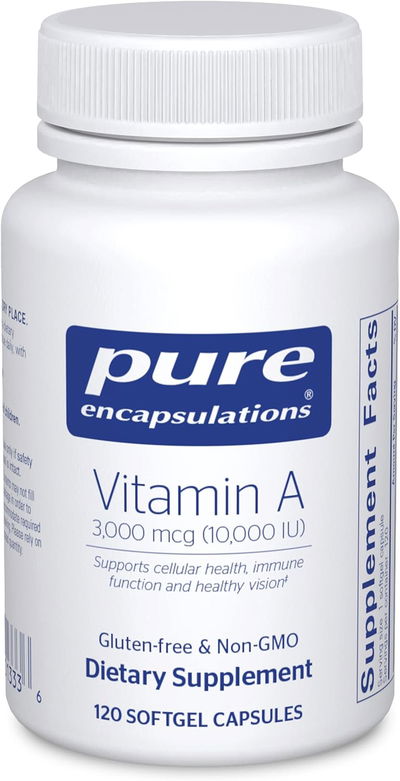 Vitamina A - PURE ENCAPSULATIONS - Cápsulas - Made USA