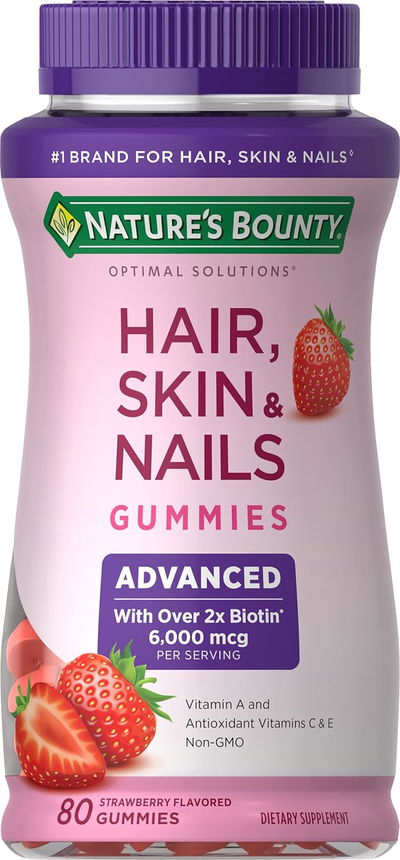 Hair Skin Nails- NATURE'S BOUNTY - Advance- Gomitas - Made USA