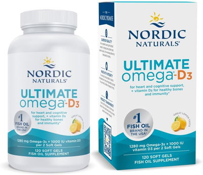 Omega 3 + D3 - NORDIC NATURALS - Cápsulas - Made USA