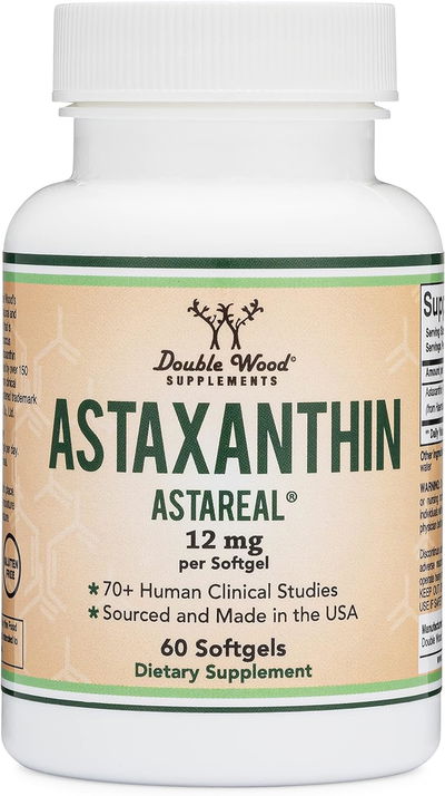 Astaxantina 12mg - DOUBLE WOOD - Cápsulas - Made USA