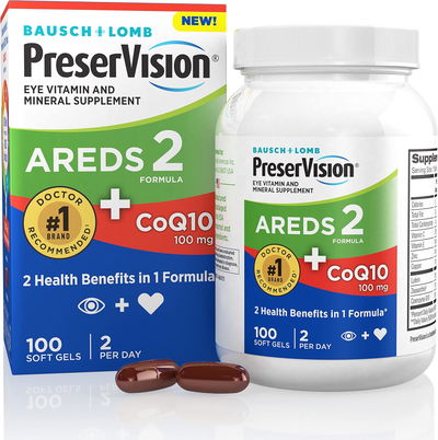 Vitaminas oculares CoQ10 - PreserVision AREDS 2 - Made USA