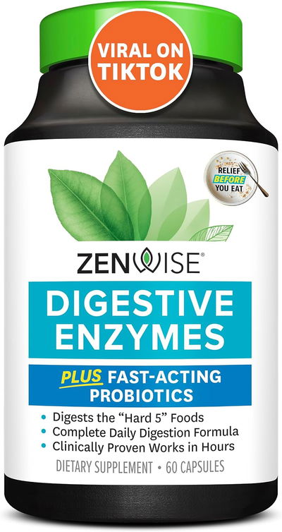 Enzimas digestivas - ZENWISE HEALTH- Capsulas -  Made USA