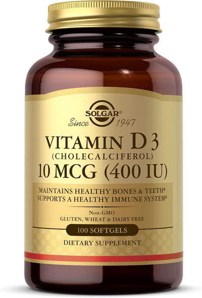 Vitamina D 400IU - SOLGAR - Capsulas - Made USA