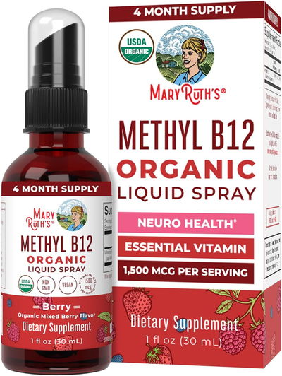 Vitamina B12 Vegano - MARYRUTH'S ORGANICS - Spray - Made USA