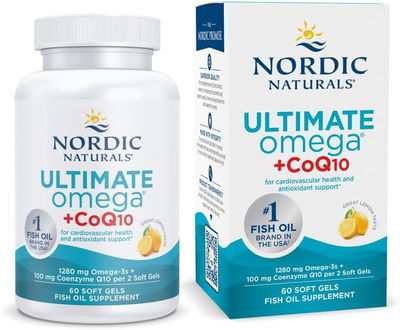 Omega 3 Ultimate +CoQ10 - NORDIC NATURALS - Caps - Made USA