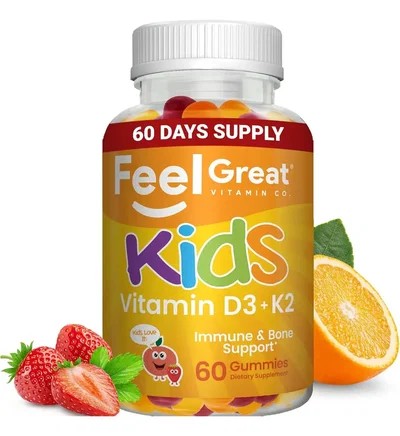 Vitamina D3+K2 Kids - Feel Great - 60 Gomitas - Made USA