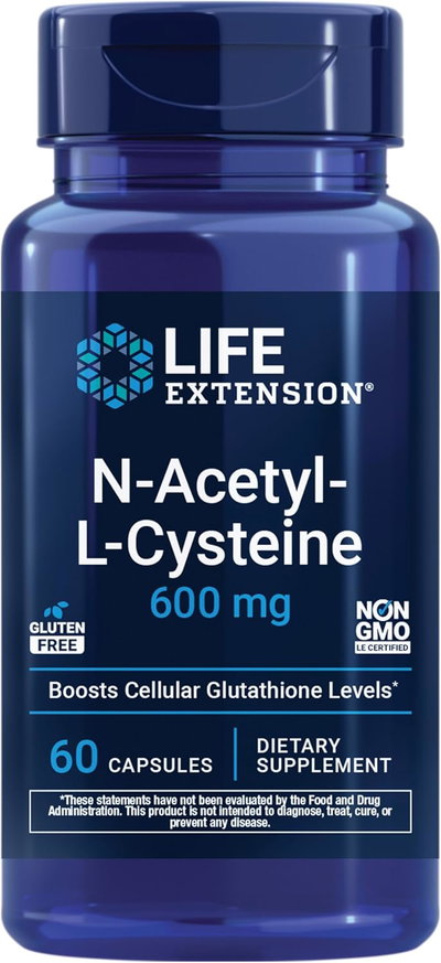N-Acetyl L-Cysteine - LIFE EXTENSION - 60 Caps - Made USA