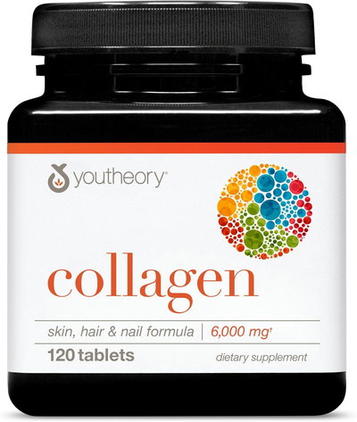 Colageno 6000mg - YOUTHEORY - 120 comprimidos - Made USA