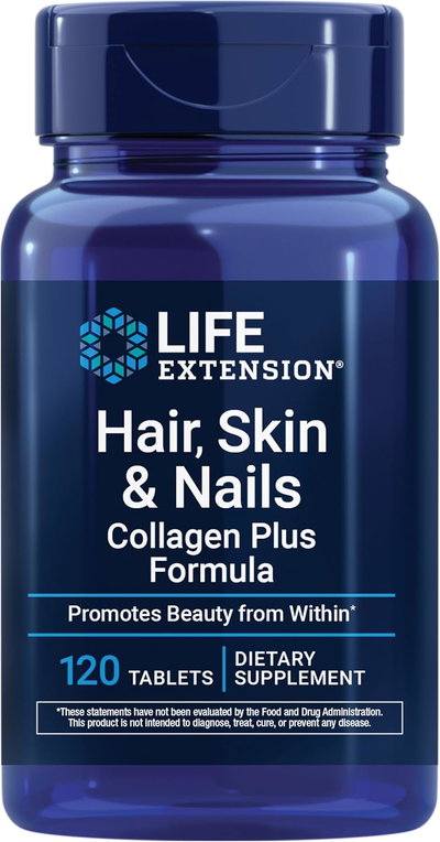 Hair Skin Nails - LIFE EXTENSION - 120 Capsulas - Made USA