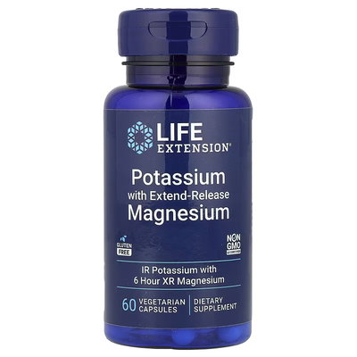 Potasio + Magnesio - LIFE EXTENSION - 60 capsulas - Made USA