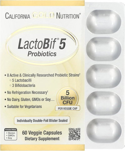 Probióticos Lactobif - CALIFORNIA GOLD - 60 Caps - Made USA