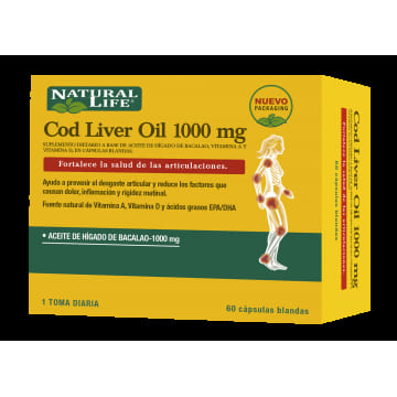 Cod Liver (Aceite de Higado de Bacalao) 1000 mg. 60 capsulas blandas