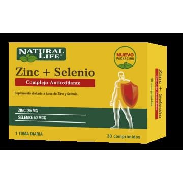 Zinc + Selenio. Complejo Antioxidante. 30 comprimidos.