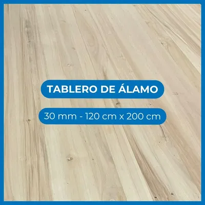 Tablero de álamo - 30 mm - 120 cm x 200 cm