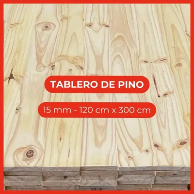 Tablero de pino - 15 mm - 120 cm x 300 cm