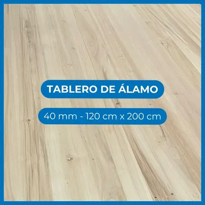 Tablero de álamo - 40 mm - 120 cm x 200 cm