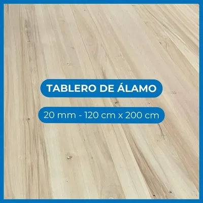Tablero de álamo - 20 mm - 120 cm x 200 cm