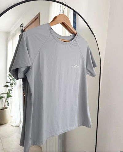 REMERA ISA GRIS, DOBLE TELA