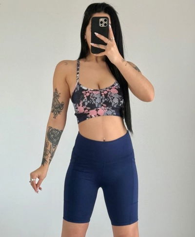 BIKER CON BOLSILLOS AZUL MARINO