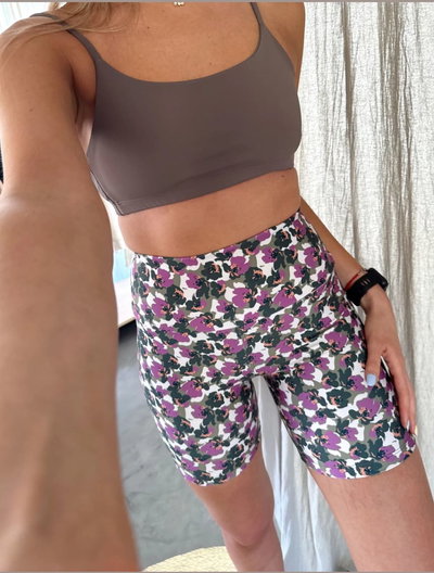 CALZA CORTA RETRO FLOWER MILITAR