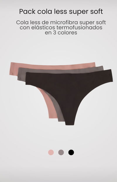 PACK COLOR COLA LESS SIN COSTURAS