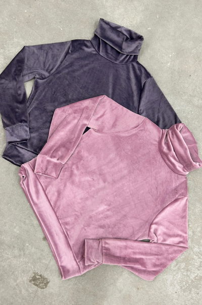 BUZO PLUSH FEEL SOFT ROSA y GRIS