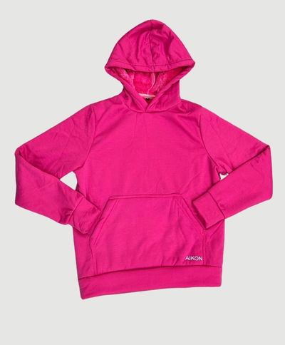 BUZO RUKA ALGODON Y PELUCHE FUCSIA