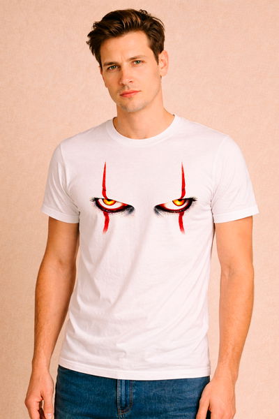 Remera It Payaso Ojos Rojos Minimalista