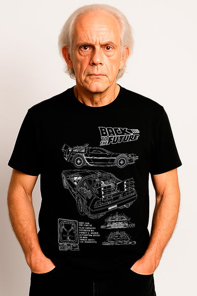 Remera Volver al futuro  Plano Delorean