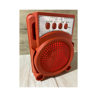 Parlante Recargable Bluetooth Con RGB De 3” Modelo HF-185. Naranja