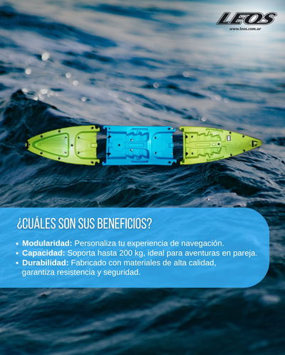 Kayak doble básico con remos