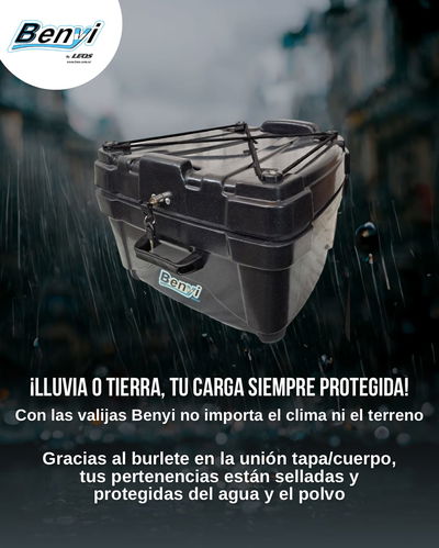 Top Case - Baúl trasero - 42 lts moto con base   