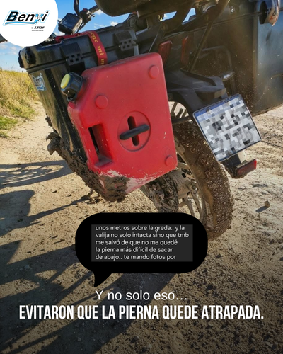 Par de valijas Laterales Para Motos Universal 33ltrs + 2 Bidones
