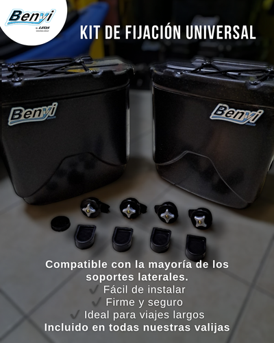 Par de valijas laterales para motos universal 33 lts