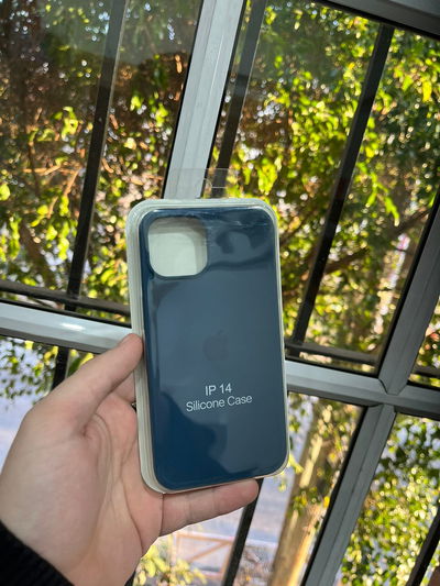 Silicone Case iPhone 14 Azul Petroleo