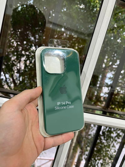 Silicone Case iPhone 14 Pro Verde Oscuro