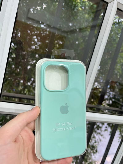 Silicone Case iPhone 14 Pro Verde Agua