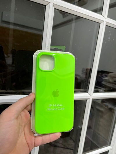 Silicone Case iPhone 14 Plus Verde Fluor
