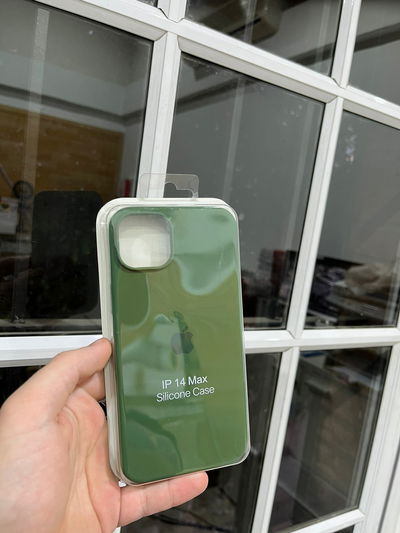 Silicone Case iPhone 14 Plus Verde Militar