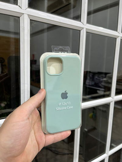 Silicone Case iPhone 13 Verde Agua
