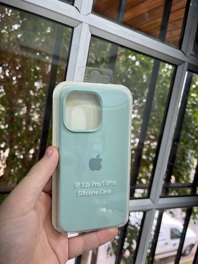 Silicone Case iPhone 13 Pro Verde Agua