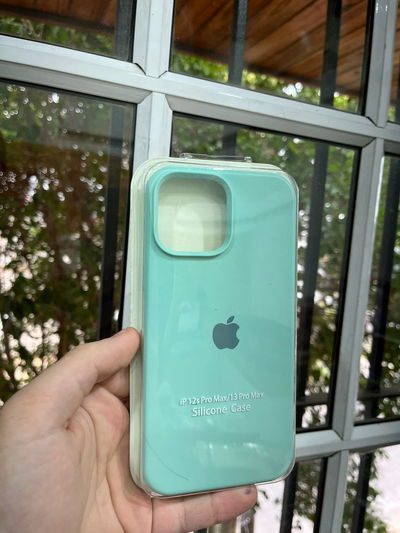 Silicone Case iPhone 13 Pro Max Verde Agua Claro