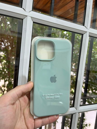 Silicone Case iPhone 13 Pro Max Verde Agua