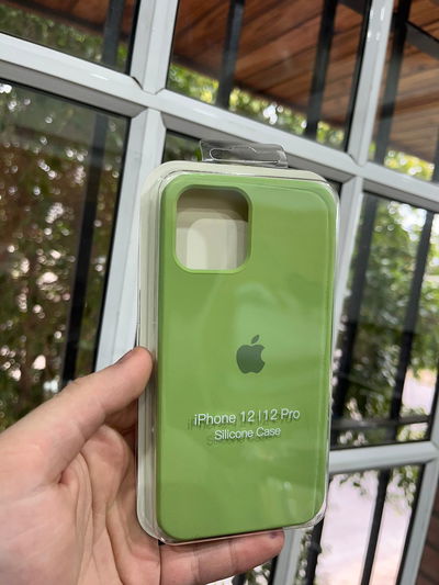 Silicone Case iPhone 12 Pro Verde Claro