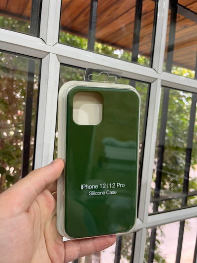 Silicone Case iPhone 12 Pro Verde Militar