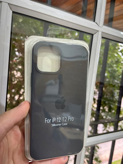 Silicone Case iPhone 12 Pro Gris Oscuro