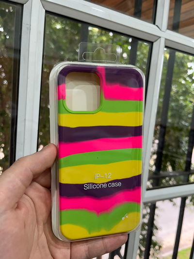 Silicone Case iPhone 12 Pro Rainbow