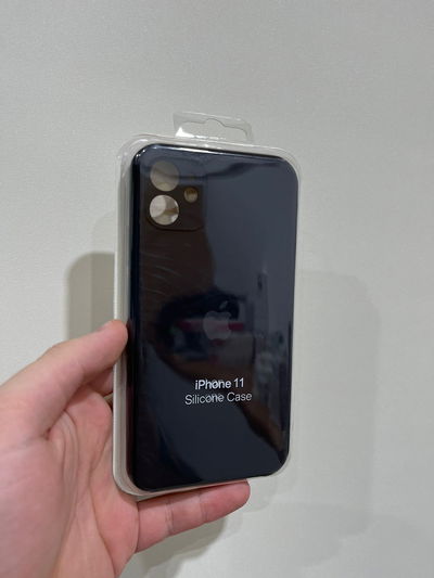 Silicone Case Con Cubre Cámara iPhone 11 Negro