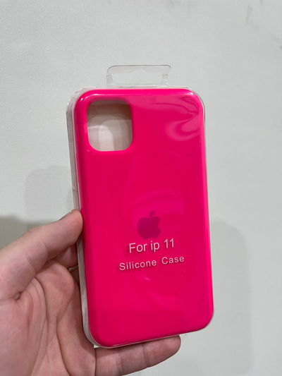 Silicone Case iPhone 11 Rosa Fluor