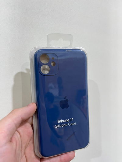 Silicone Case Con Cubre Cámara iPhone 11 Azul